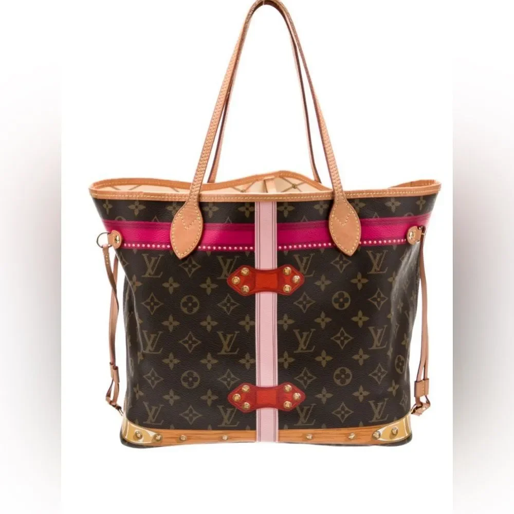 AUTHENTIC *Louis Vuitton* Ltd Edition Neverfull Trunks & Bags Tote MM